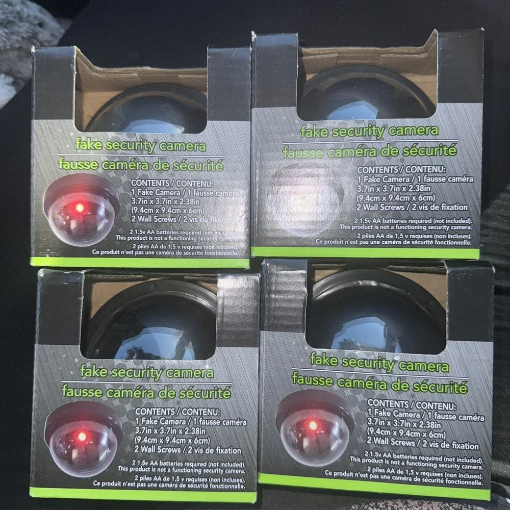 Home Security Indoor/Outdoor Fake Dome Surveillance Camera by e-circuit. 4 pk